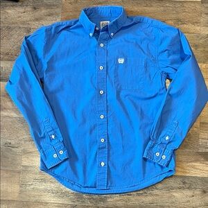 Cinch Vibrant Blue Casual Button-Down Shirt